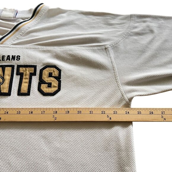 Vintage New Orleans Saints NFL Pullover Jersey Size XL V-Neck Long Sleeve - Picture 11 of 13